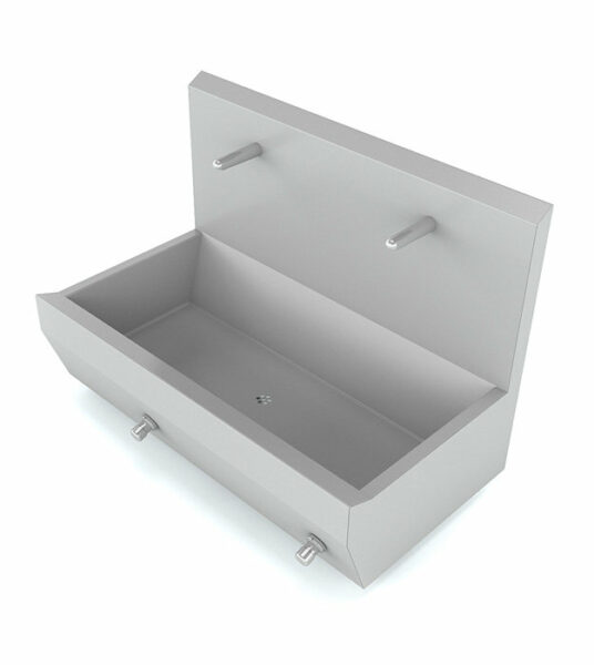 Stainless Steel Hand Wash Trough 2 Person