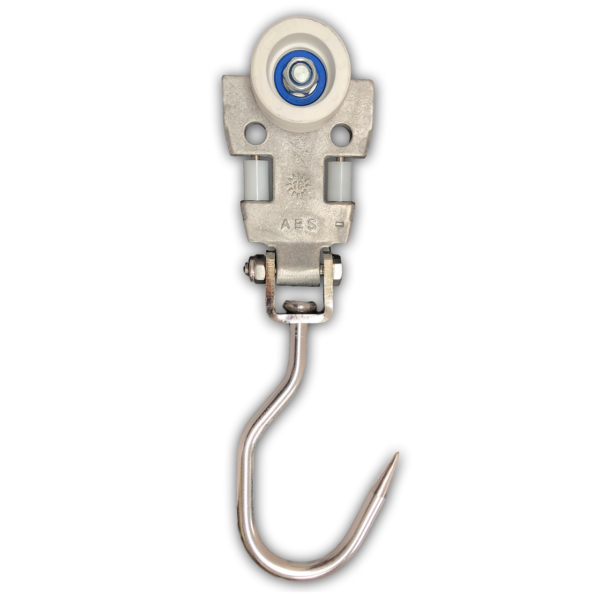 Twin Track Rail Roller 25mm c/w Meat Hook - AES